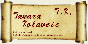 Tamara Kolavčić vizit kartica
